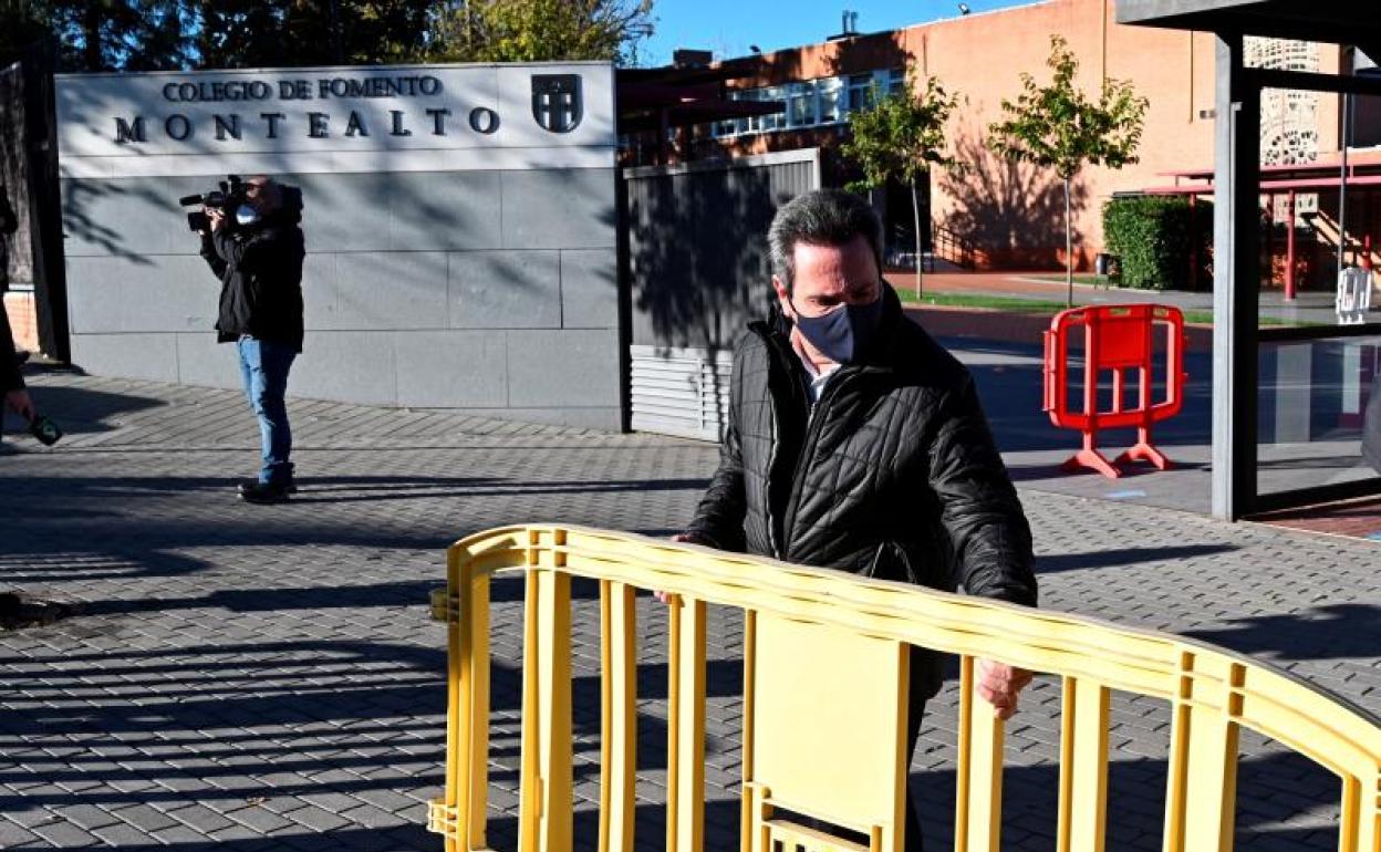 La entrada del colegio Montealto, en Madrid. 