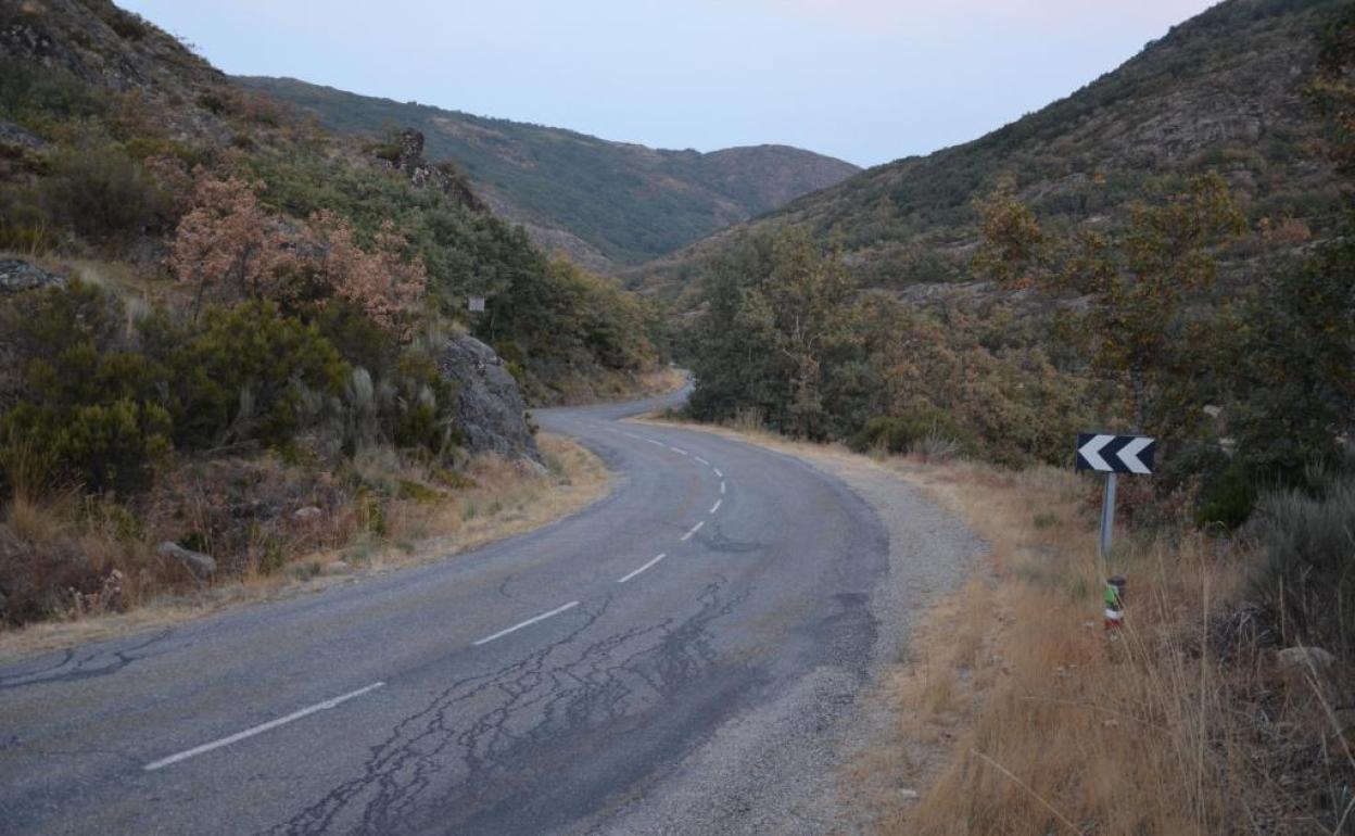 Carretera en la provincia de Zamora. 
