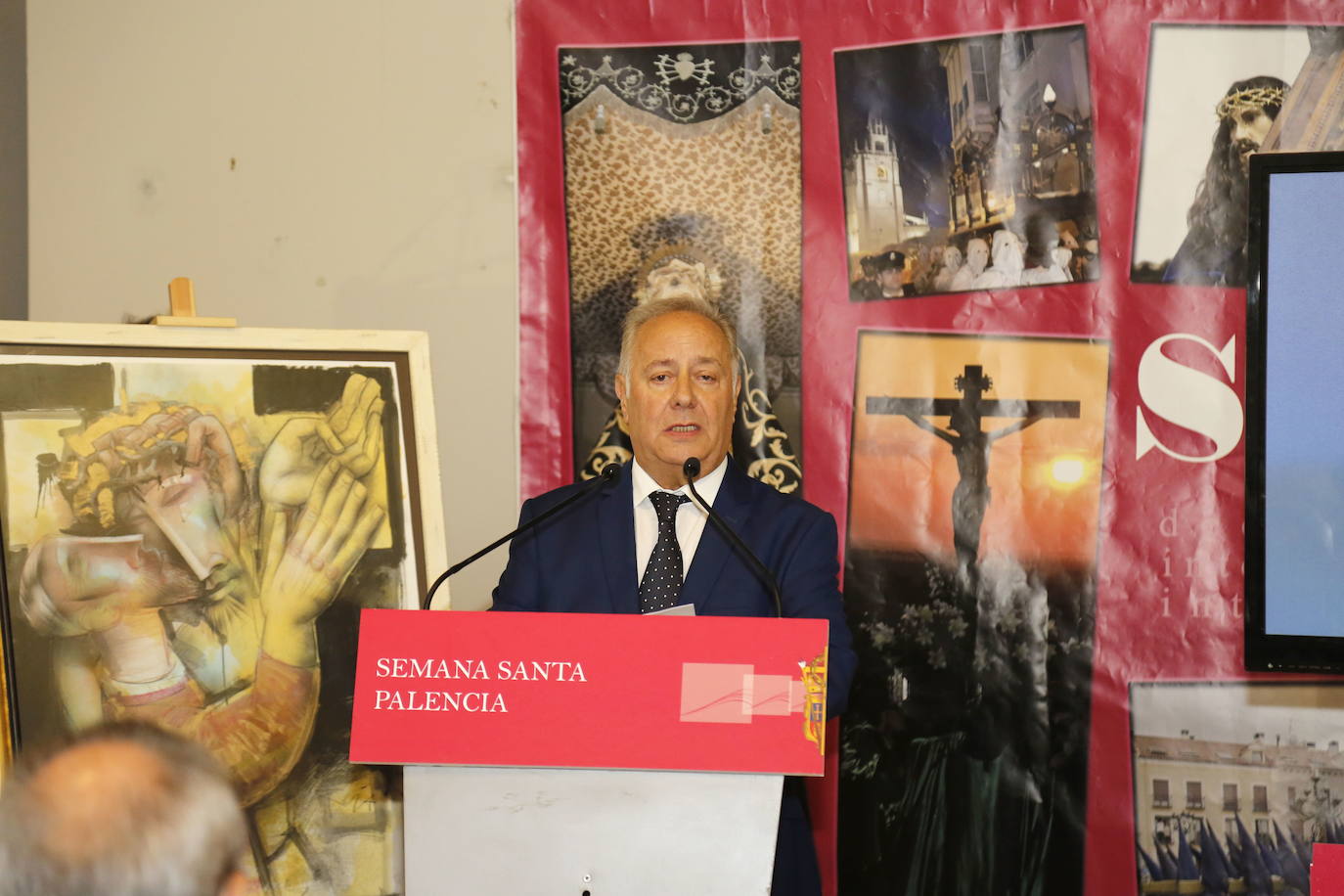 Antonio Motila, en la presentación del cartel de la Semana Santa de 2019. 