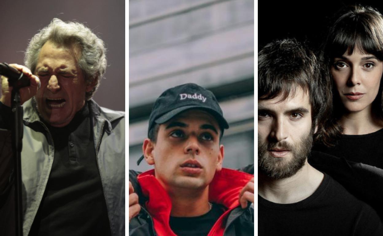 Miguel Ríos, Fernando Costa y Ricardo Gómez y Belén cuesta en una imagen promocional de su última obra. 