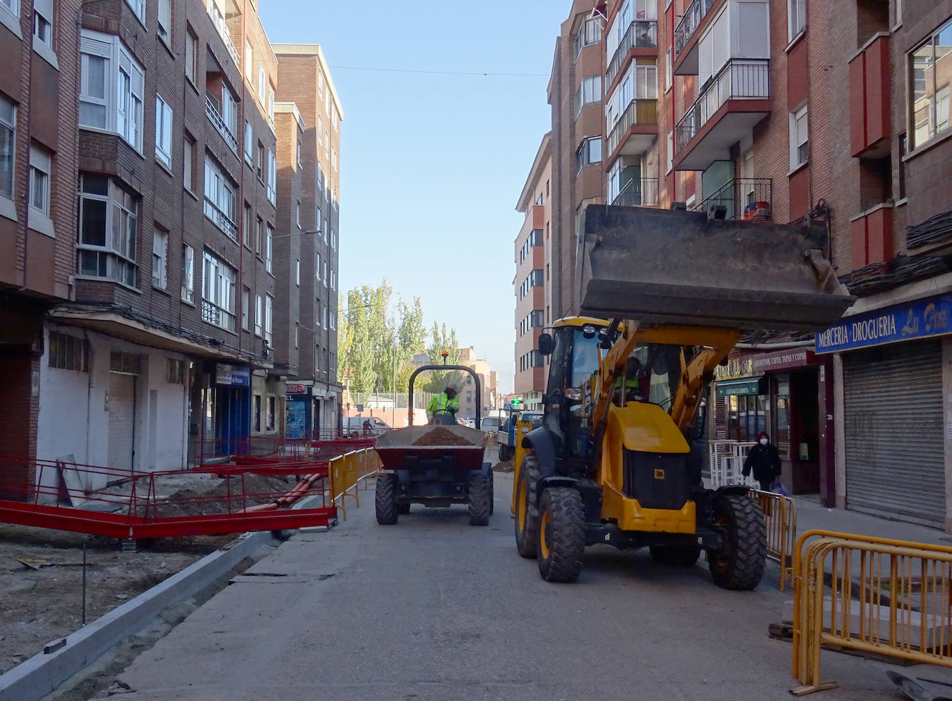 Obras de urbanización de la calle Nueva del Carmen. 