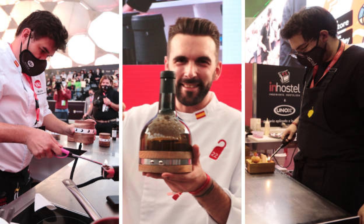 Los cocineros Jon Melgosa, Emilio Martín y Alejandro San José. 