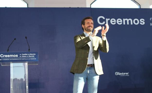 Casado intervino en la clausura del congreso del PP de Castilla-La Mancha.