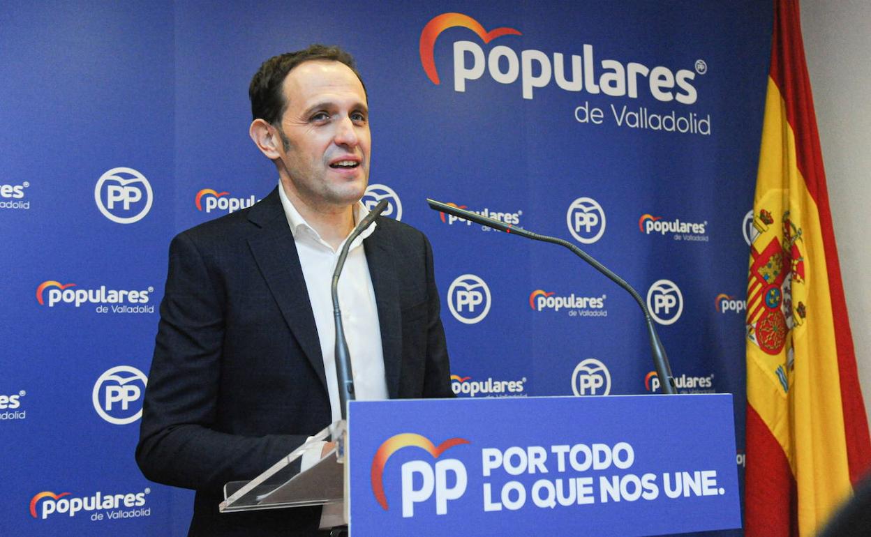 Conrado Íscar, en la sede del PP en Valladolid. 