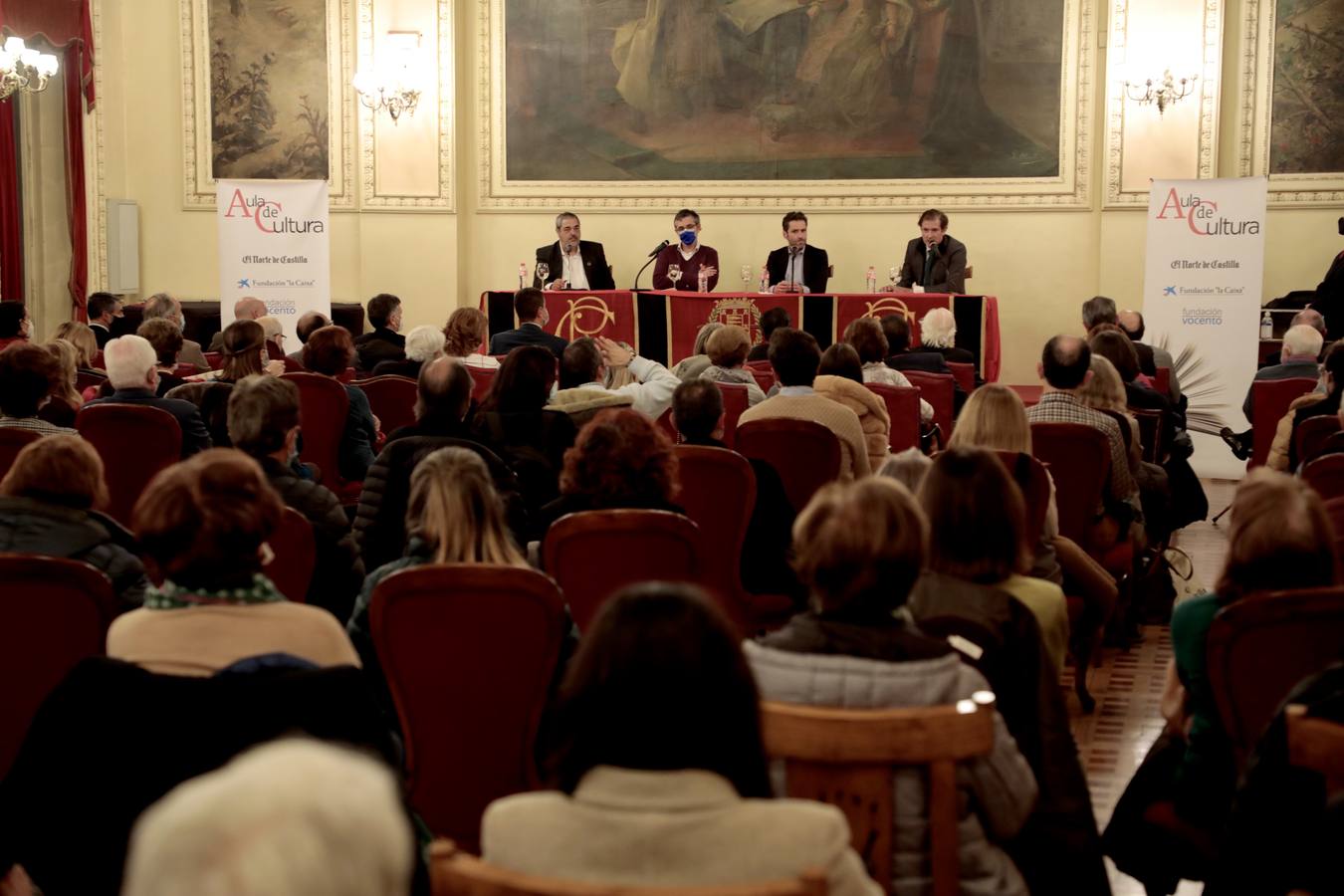 Fotos: Eduardo Madina y Borja Sémper, en el Aula de Cultura de El Norte de Castilla