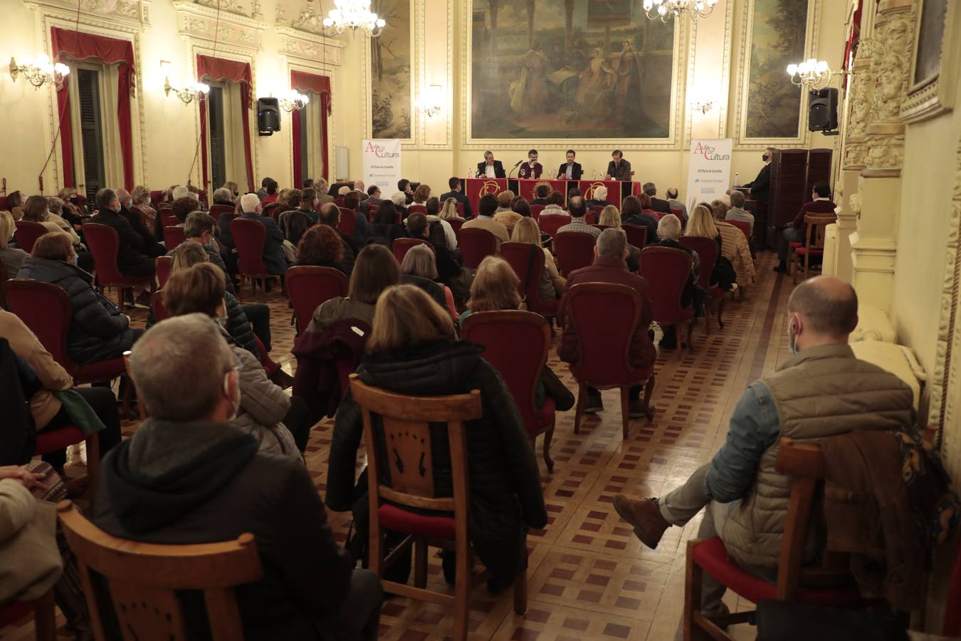 Fotos: Eduardo Madina y Borja Sémper, en el Aula de Cultura de El Norte de Castilla