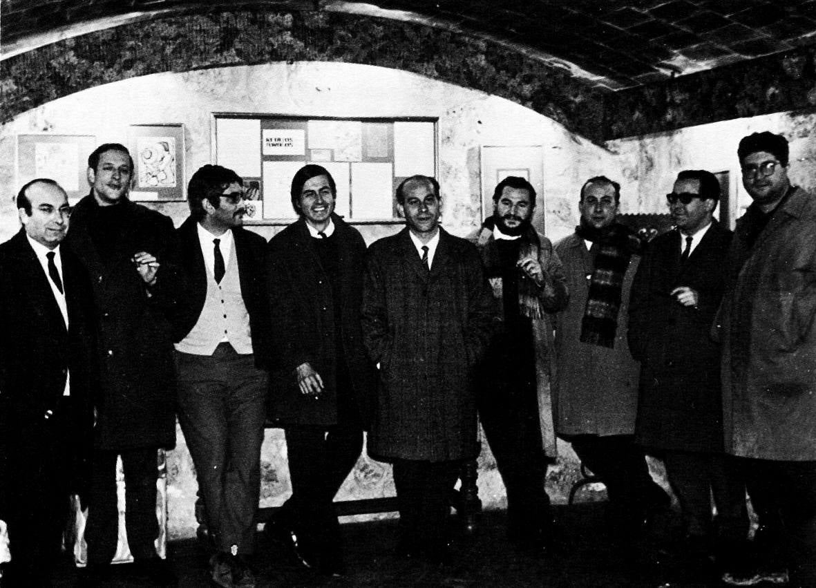 Corbella, Domingo Criado, Fernando Santiago, Jorge Vidal, Blas Pajarero, Cuadrado Lomas y Pepe Relieve en Jacobo en 1968