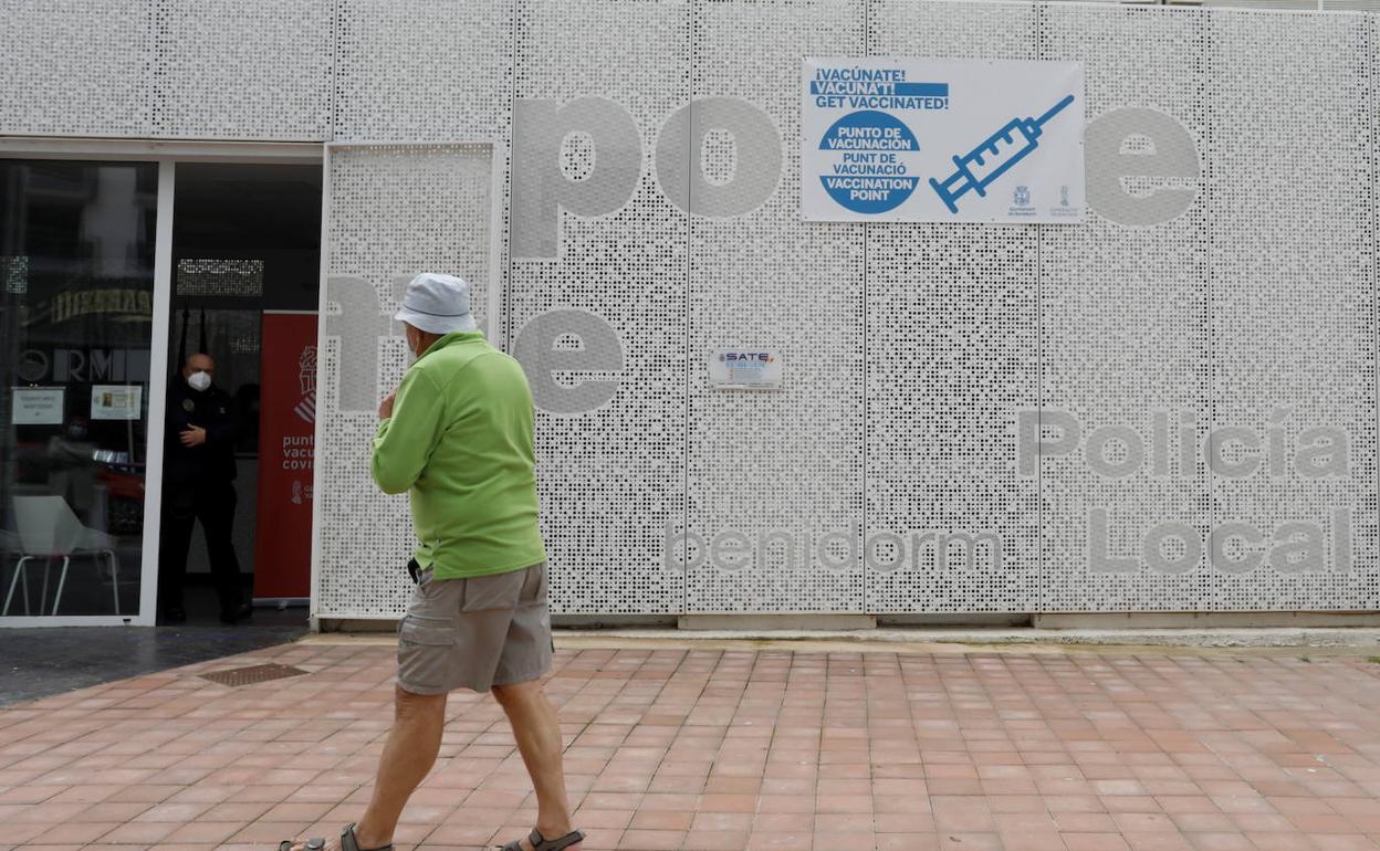 Punto de vacunación en Benidorm.