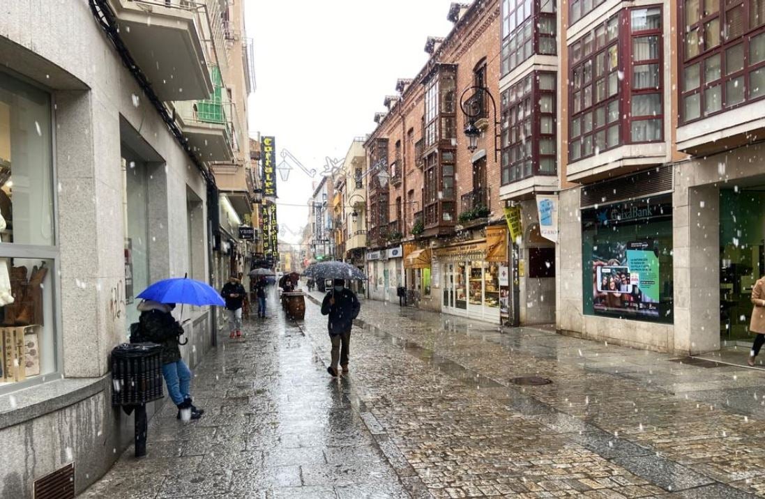 Primeros copos en Aranda de Duero (Burgos).