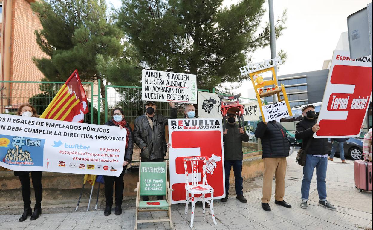 Concentración celebrada en Teruel en defensa de la España vacia.