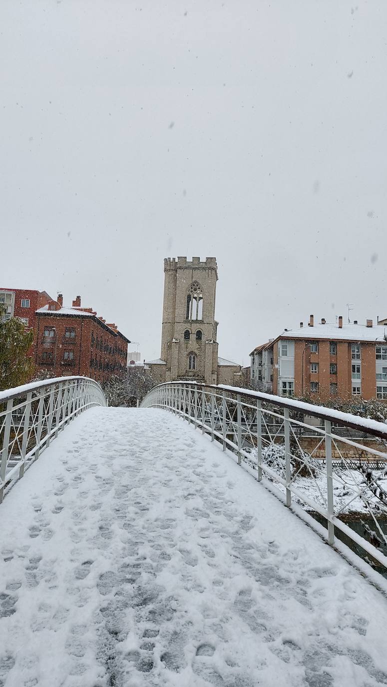 Fotos: La nieve deja bonitas estampas en la ciudad de Palencia