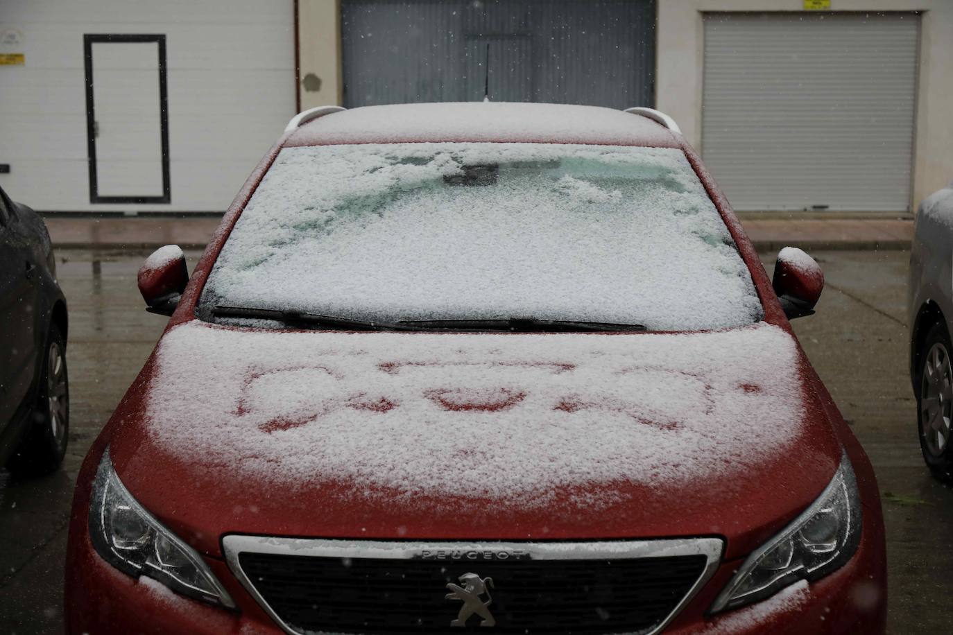 Nieve en Peñafiel. 