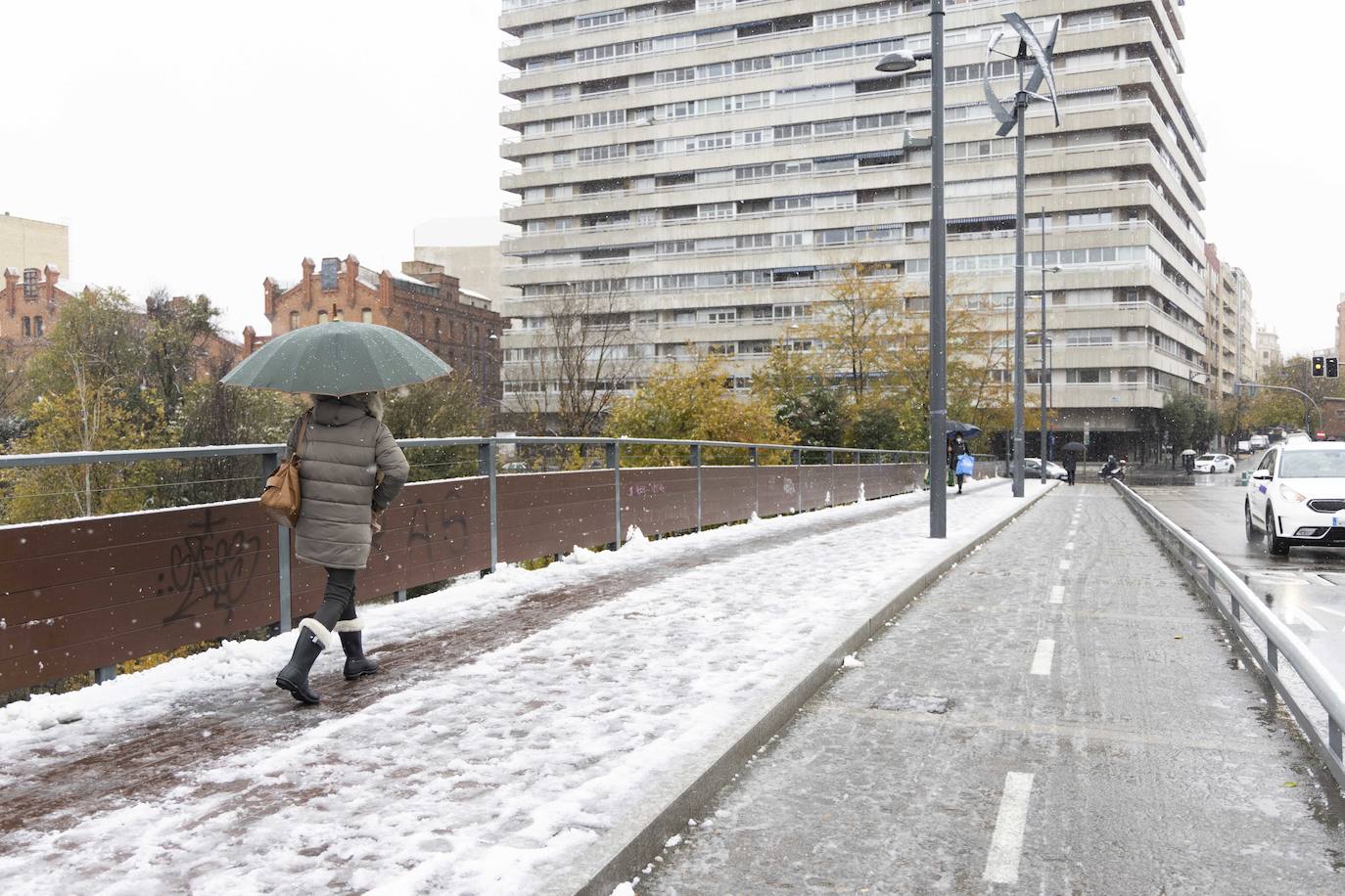 Fotos: Llega a Valladolid la primera nevada desde &#039;Filomena&#039; (2/2)