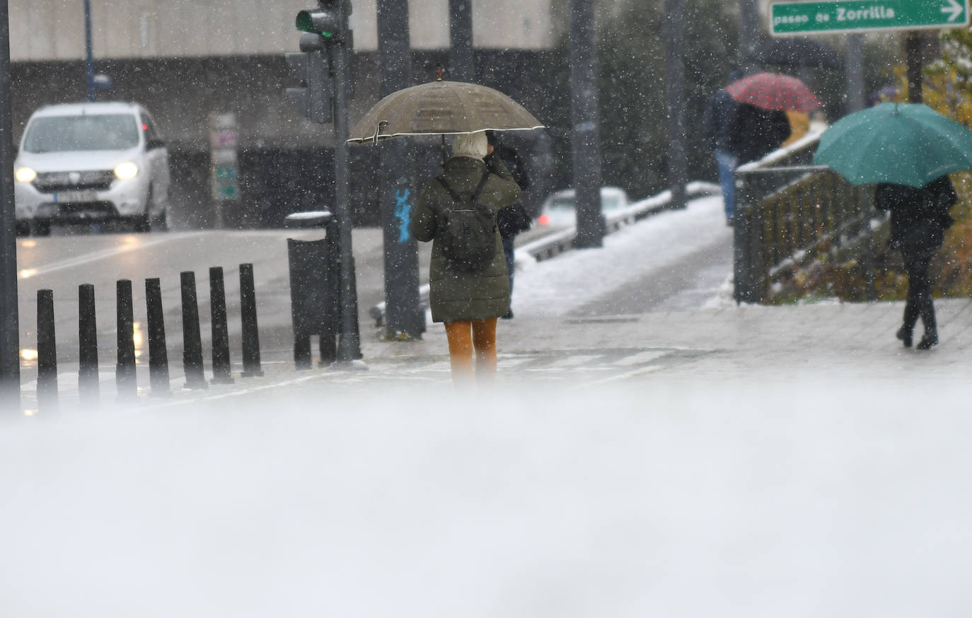 Fotos: Llega a Valladolid la primera nevada desde &#039;Filomena&#039; (2/2)