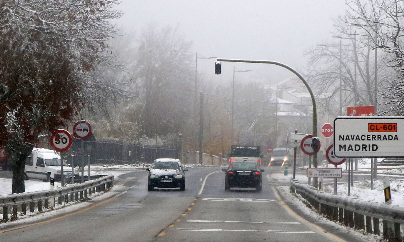 Nevada a primera hora del jueves en varios puntos de la provincia.