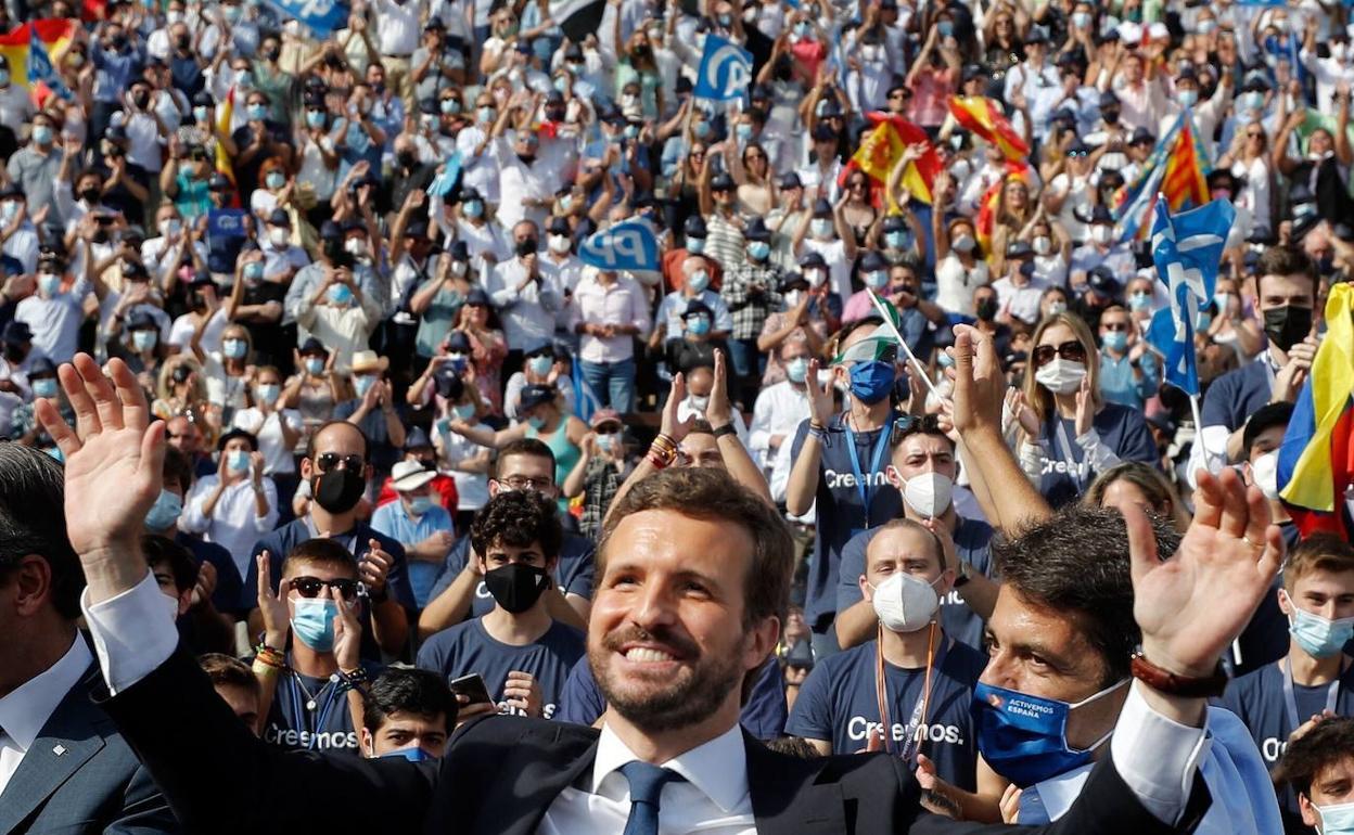 El presidente del PP, Pablo Casado. 