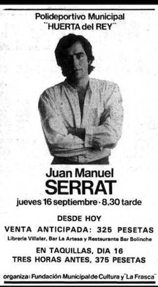 Anuncio de su concierto en 1982. EL NORTE