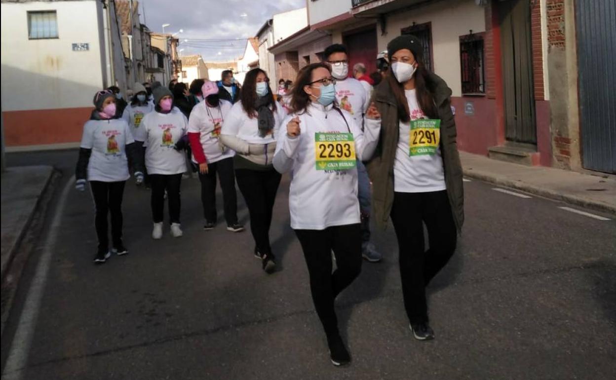 Un momento de la marcha en Villafranca de Duero. 