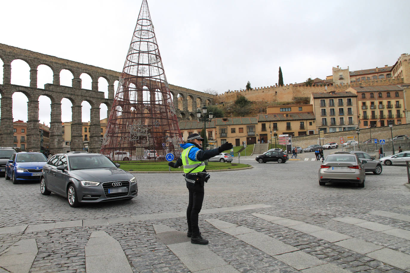 Ambiente en la ciudad durante este lunes festivo.