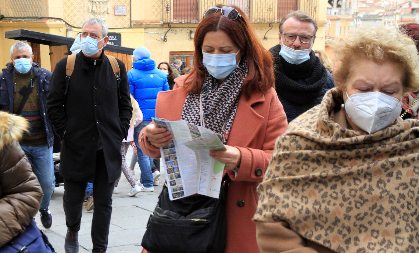 Ambiente en la ciudad durante este lunes festivo.