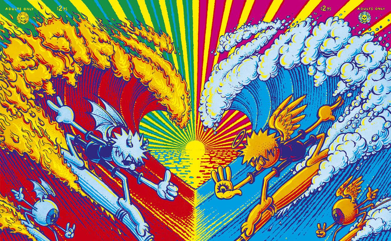 Cubierta de la revista 'ZapComix', de Víctor Moscoso. 