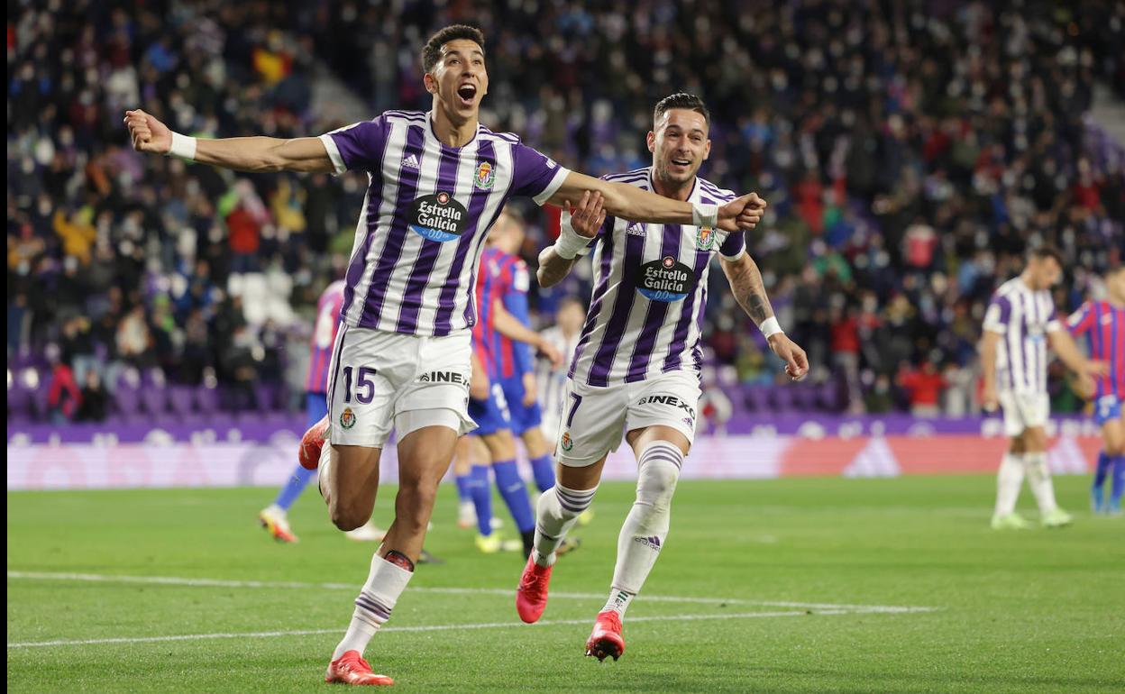 El Yamiq explota de alegría tras el gol marcado ante el Eibar en la decimotercera jornada. 