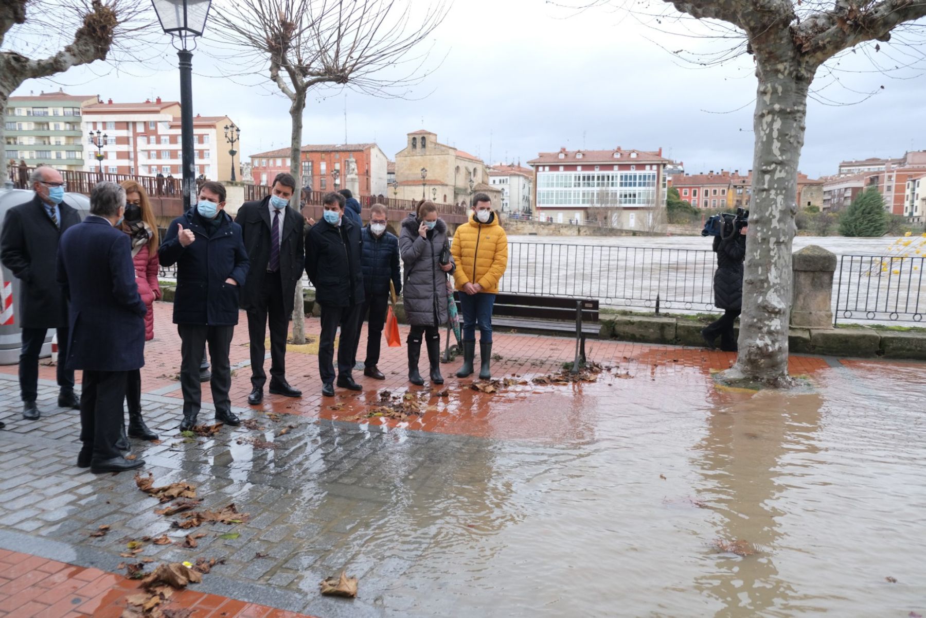 Miranda de Ebro tras quedar anegada por el río Ebro.