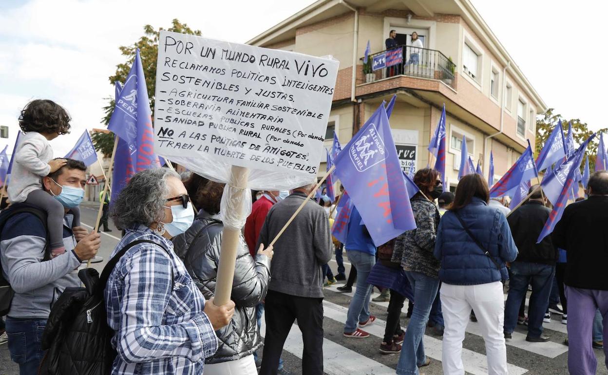 Protesta de la plataforma A11 Pasos. 