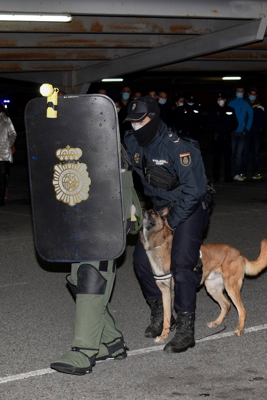 Imágenes del simulacro realizado en la noche del martes.