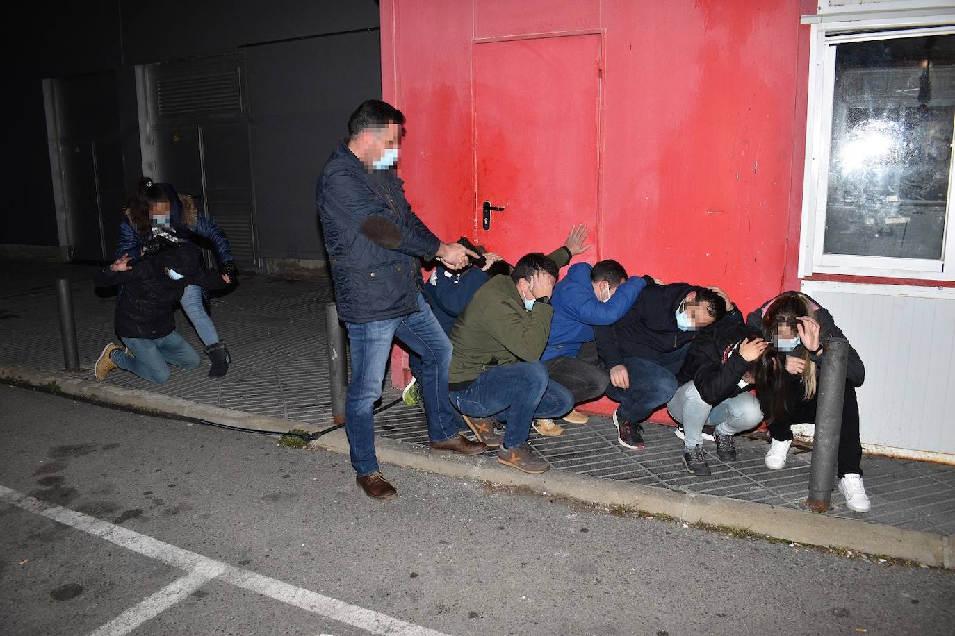 Imágenes del simulacro realizado en la noche del martes.