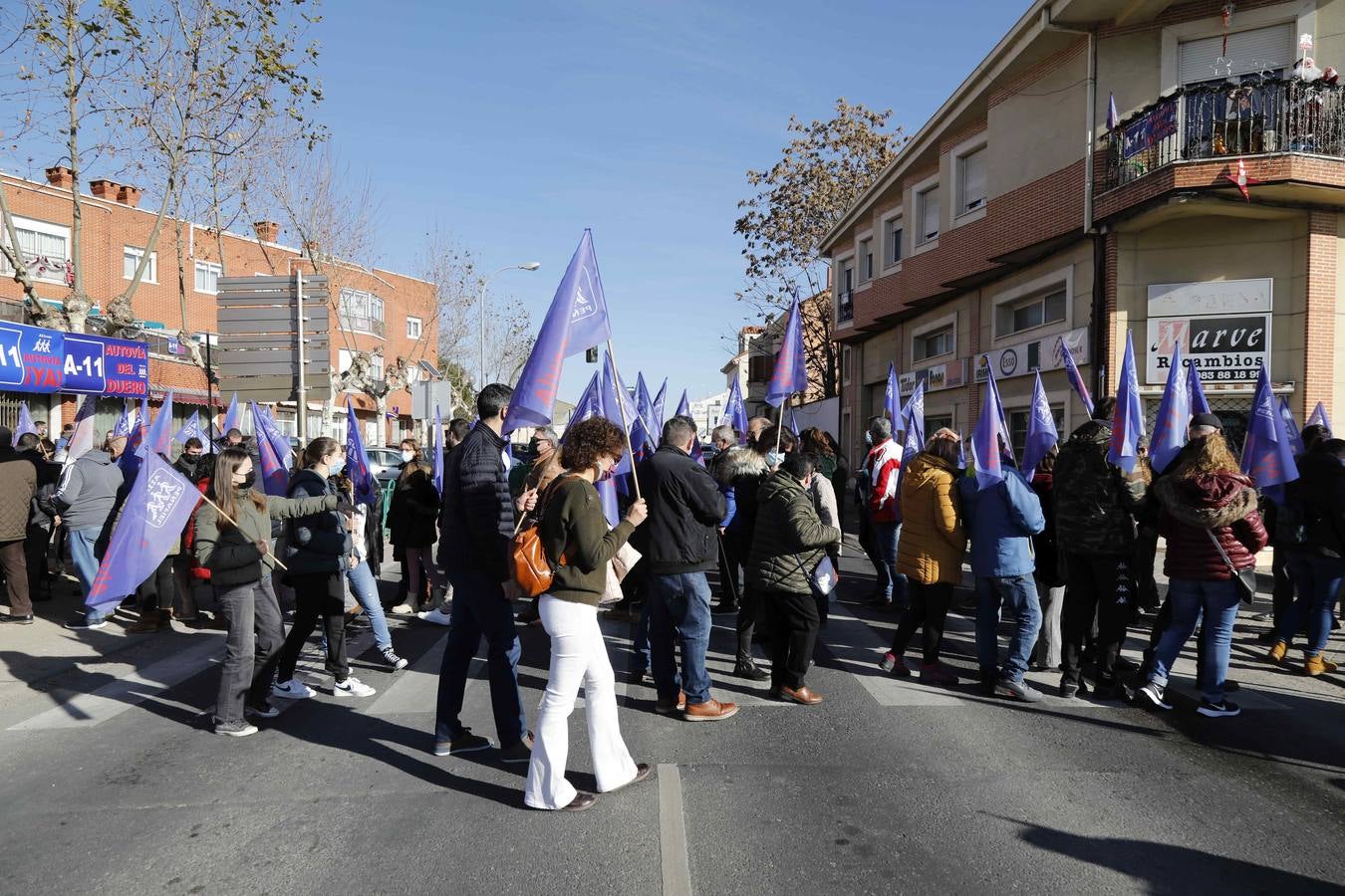 Fotos: Nueva concentración de la plataforma A11 Pasos en Peñafiel