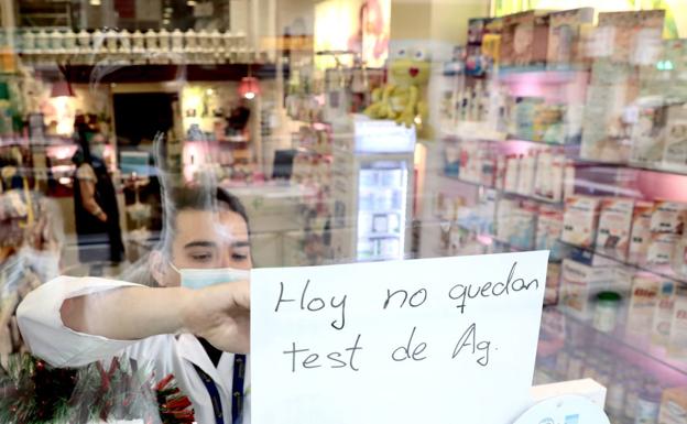 Los test de antígenos, agotados en las farmacias de Castilla y León hasta enero