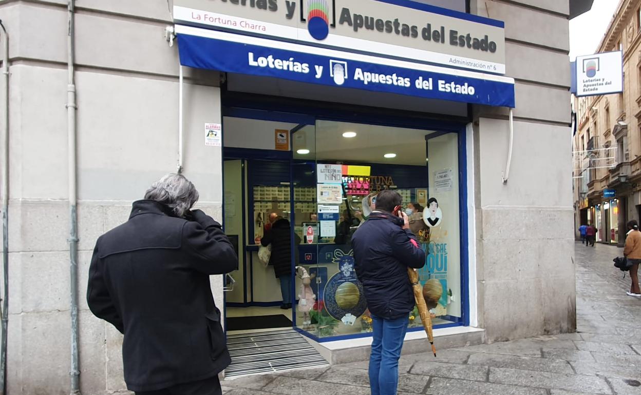 Administración de Lotería en la ciudad de Salamanca. 