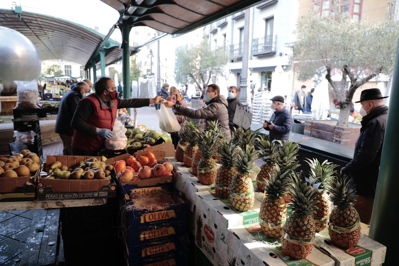 Los vallisoletanos aprovechan el día de Nochebuena para hacer las últimas compras. 