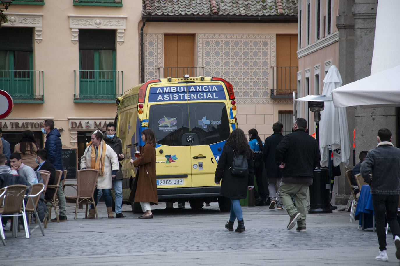 Tardebuena en el centro de Segovia.