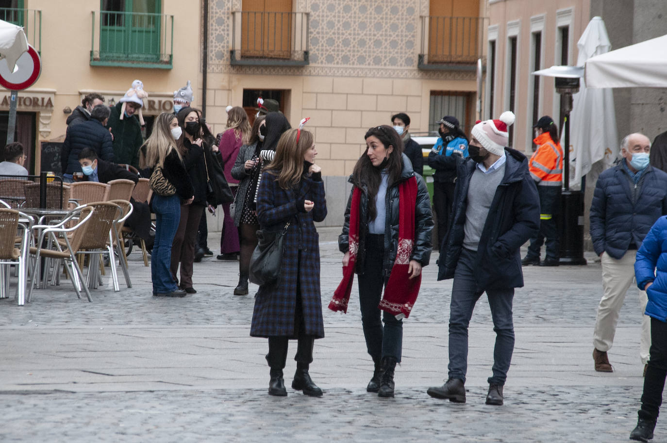 Tardebuena en el centro de Segovia.