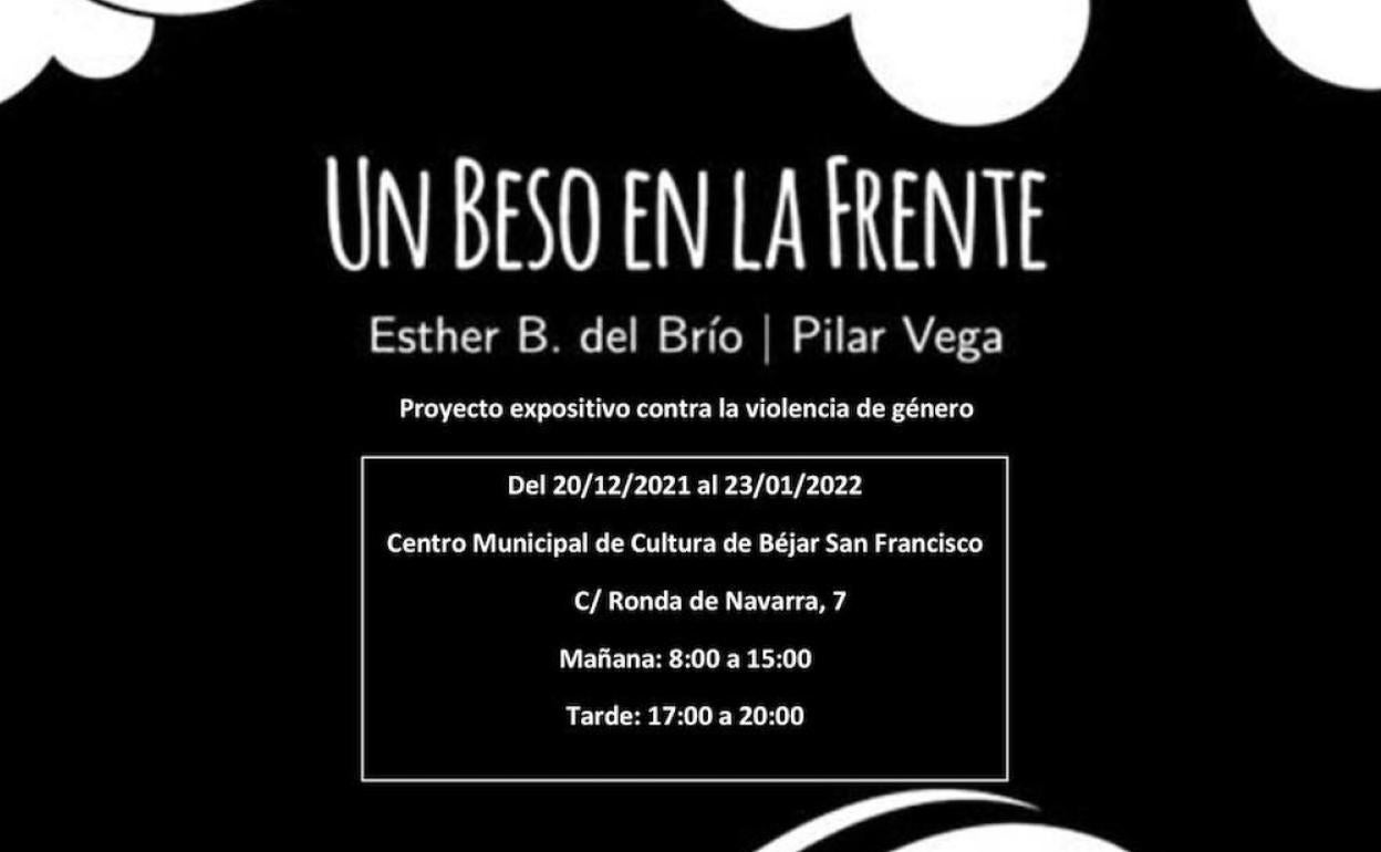 Cartel de la exposicion 'Un beso en la frente'. 