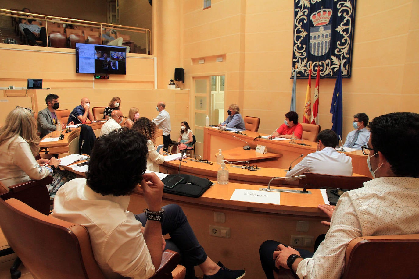 Pleno celebrado en el Ayuntamiento de Segovia.