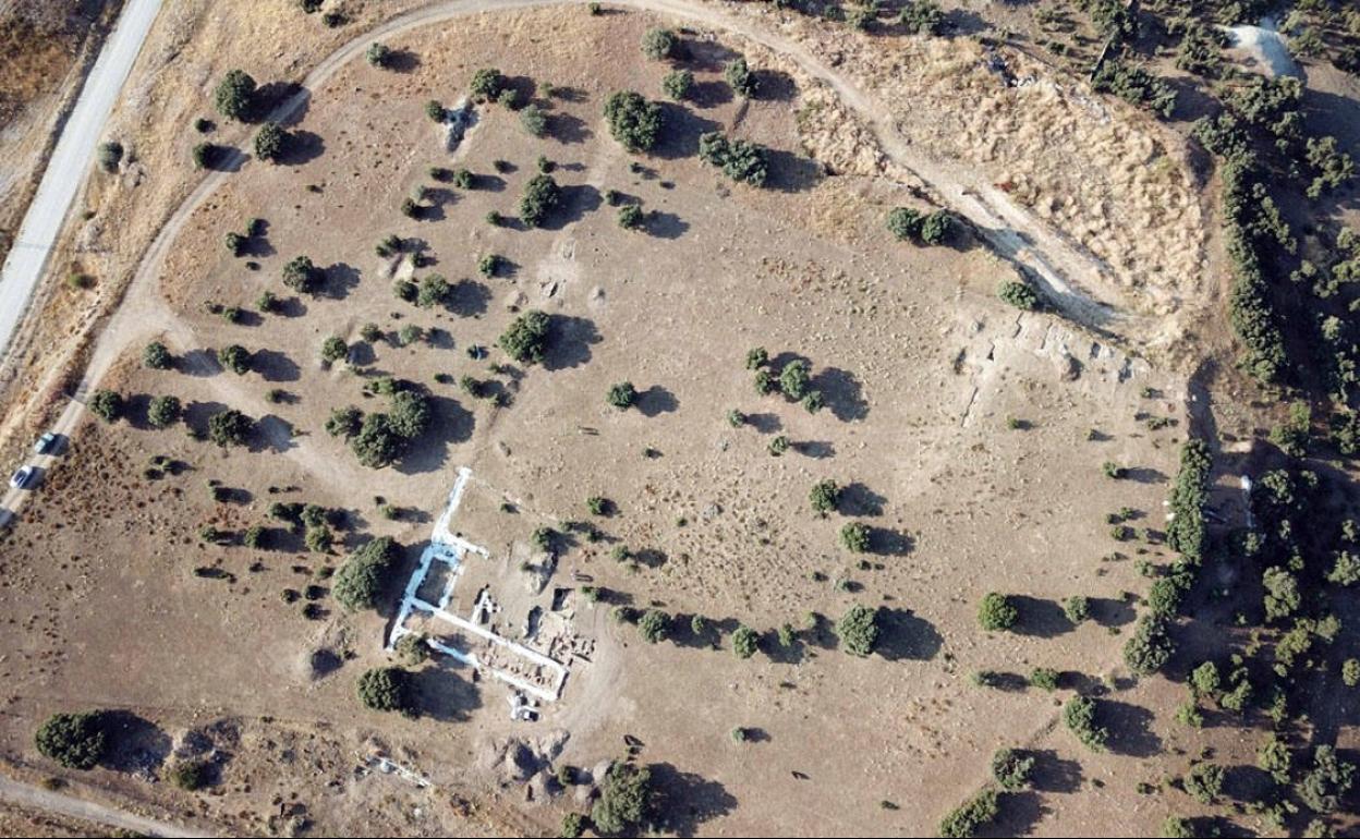 Vista cenital del Cerro de los Almadenes, en Otero de Herreros. 