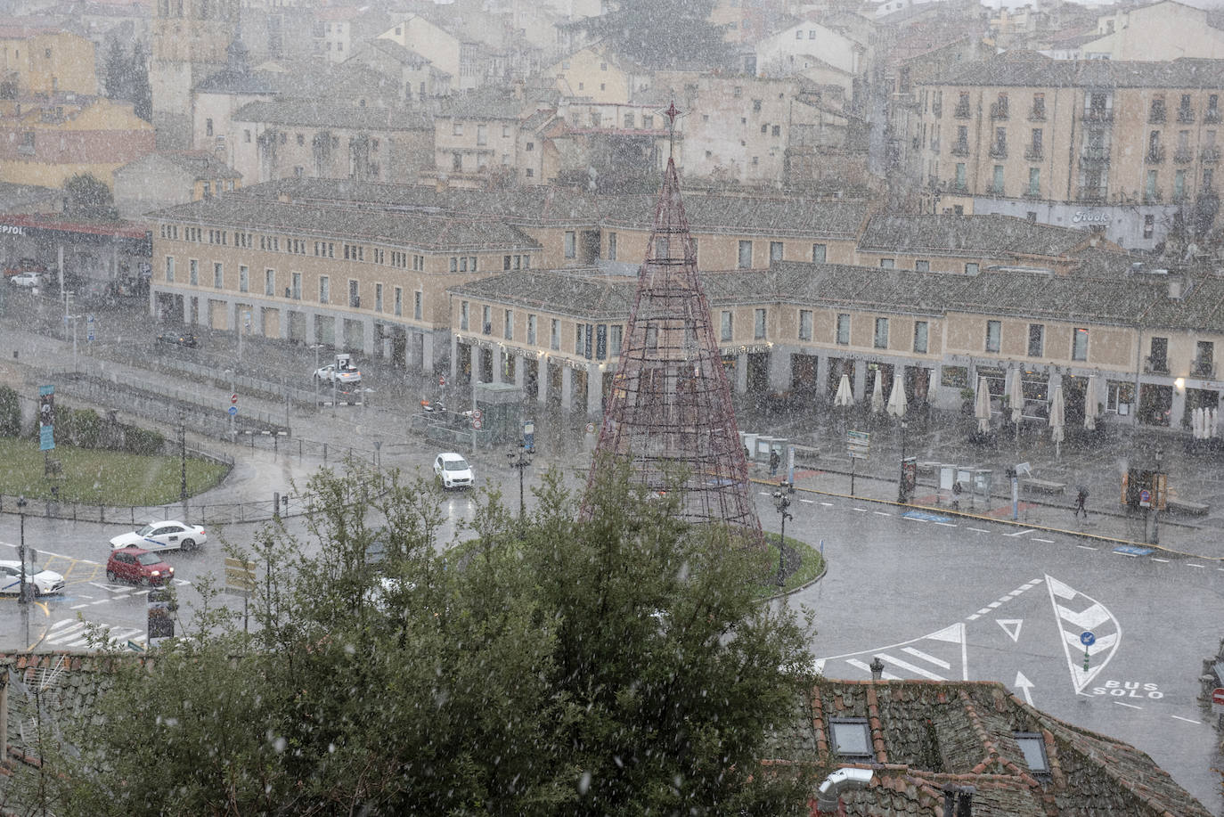 Nevada este miércoles enn la provincia de Segovia.