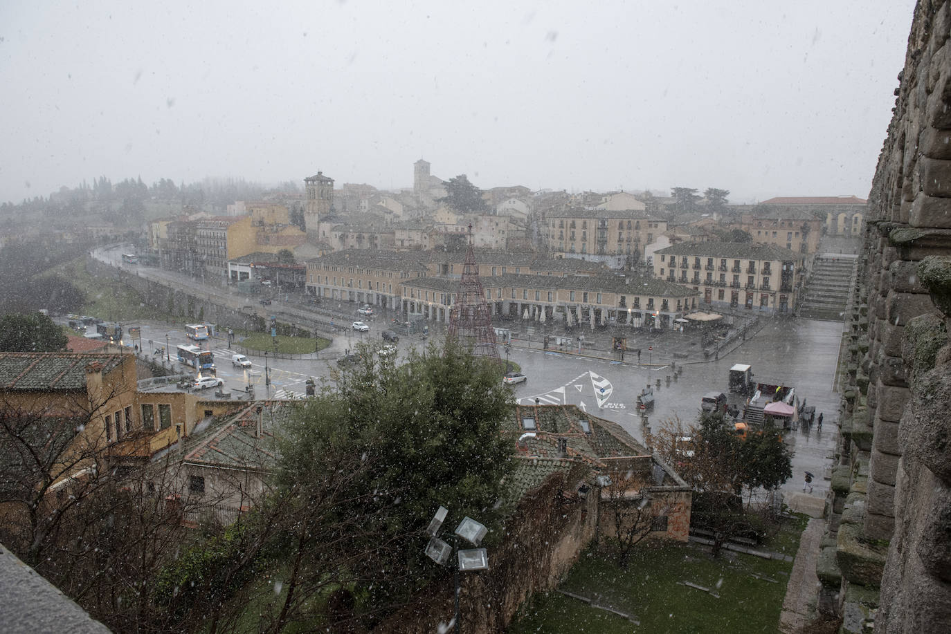 Nevada este miércoles enn la provincia de Segovia.