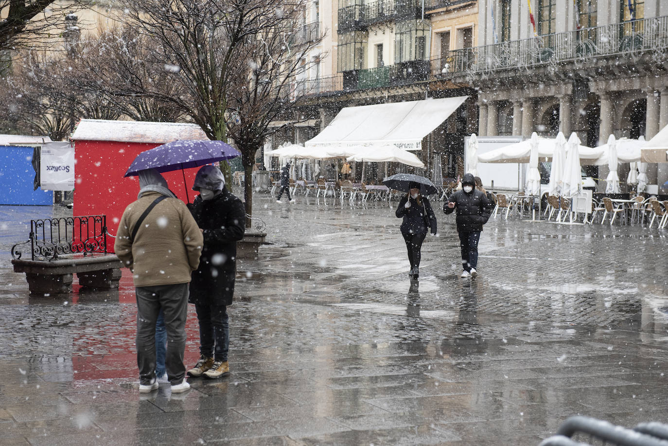 Nevada este miércoles enn la provincia de Segovia.