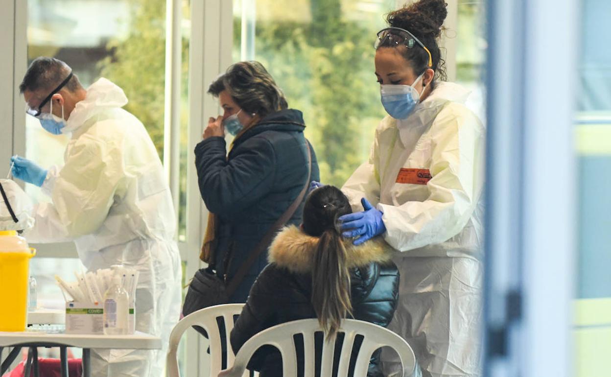 Cribado masivo a personas con síntomas realizado el pasado miércoles en Tudela de Duero.