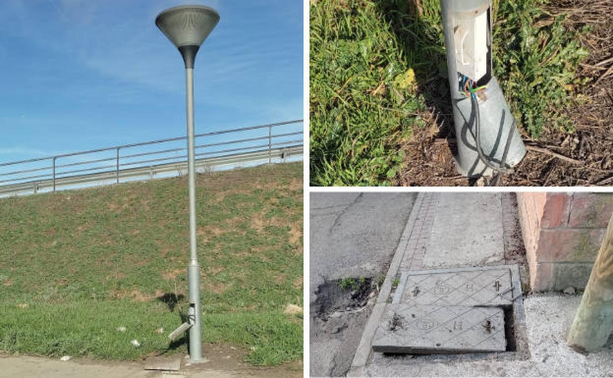 Denuncian el robo de cableado de alumbrado público en Cabezón. 