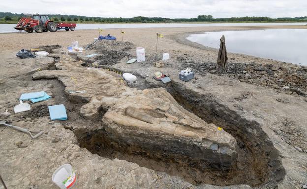 Los restos se excavaron en verano, cuando descendió el nivel del embalse de Rutland.