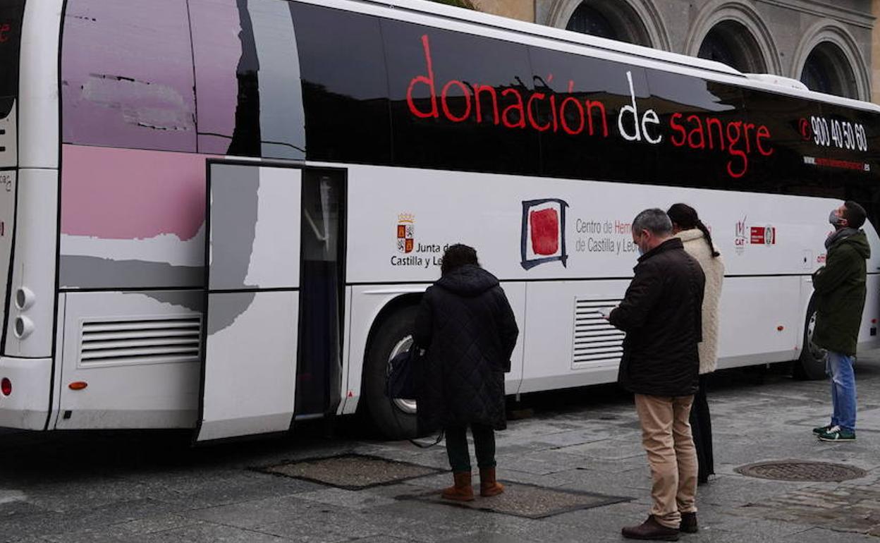 Autobús de donación de sangre. 