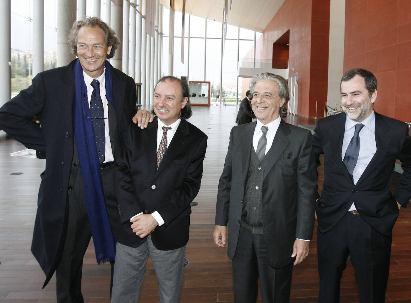 Jean Pierre Carniaux, José María Rocías, Ricardo Bofill y Javier Romeu, en la inauguración del Auditorio de Valladolid.