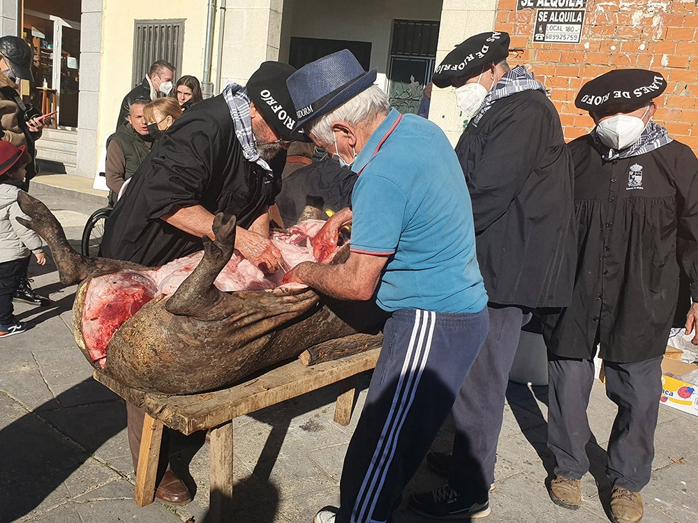 Linares de Riofrío y Las Casas del Conde celebran su tradicional matanza para disfrute de vecinos y visitantes 