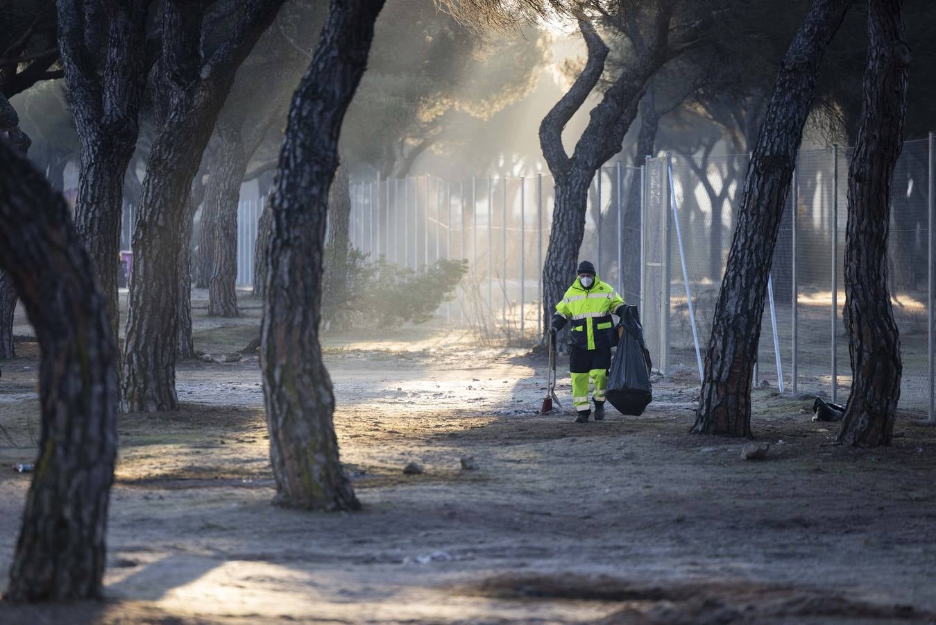 Fotos: Trabajos de limpieza de la antigua Hípica tras el paso de Pingüinos