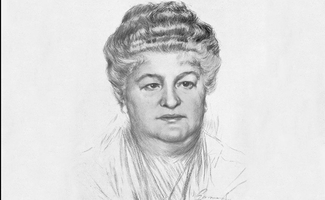 Retrato de la escritora, Doña Emilia Pardo Bazán. 
